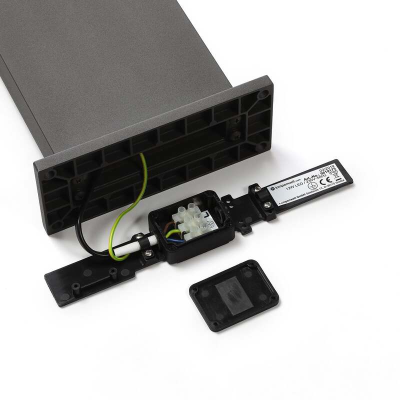 Lucande LED Pollerleuchte Wegeleuchte Silvan Gartenlampe anthrazit 65cm IP65 12W - 4251096556728