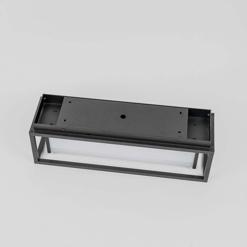 Lucande Außenwandleuchte Banetti LED Gartenleuchte schwarz 50cm IP54 Aluminium - 4251911743197