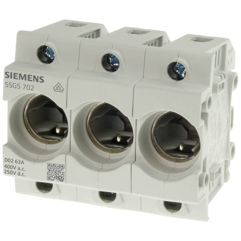 Siemens Sicherungshalter Sockel NEOZED D02 Sicherungssockel 3polig 6 A 30 STÜCK - 4001869503066