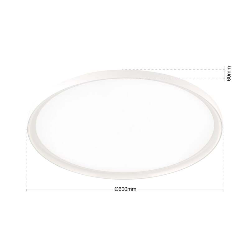 Deckenlampe GAMMA LED dimmbar Fernbedienung CCT 60cm weiß Aluminium 5400lm - 9003090278121
