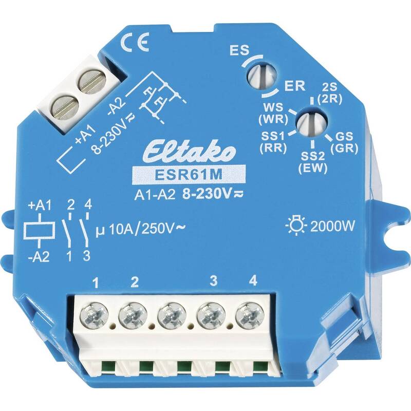 Eltako Stromstoß-Schalter ESR61M Multifunktional 230V 10A 1 Schließer 0.1-14400s - 4010312108079