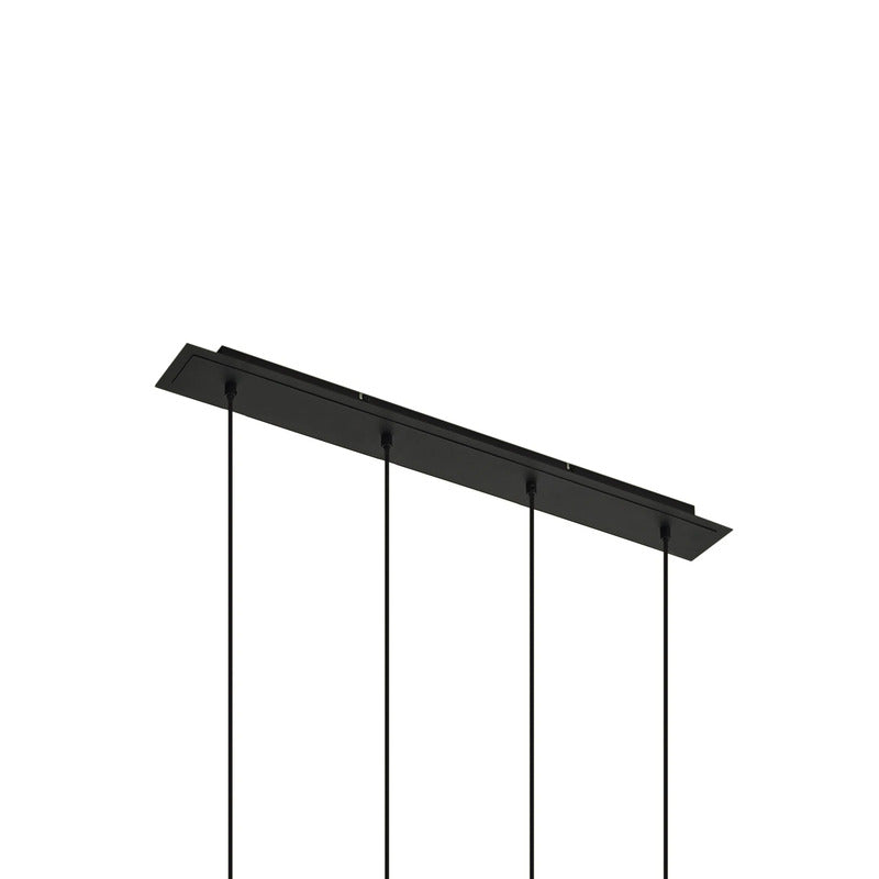 Lindby Pendelleuchte Joffrey schwarz 76 cm 4 flg GU10 dimmbar Metall - 42510965730390