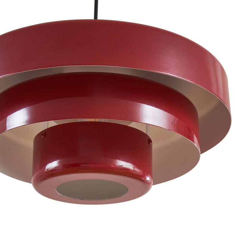 Lindby Hängeleuchte Pendelleuchte Lampe rot Metall E27 Durchmesser 35cm - 4255830903588