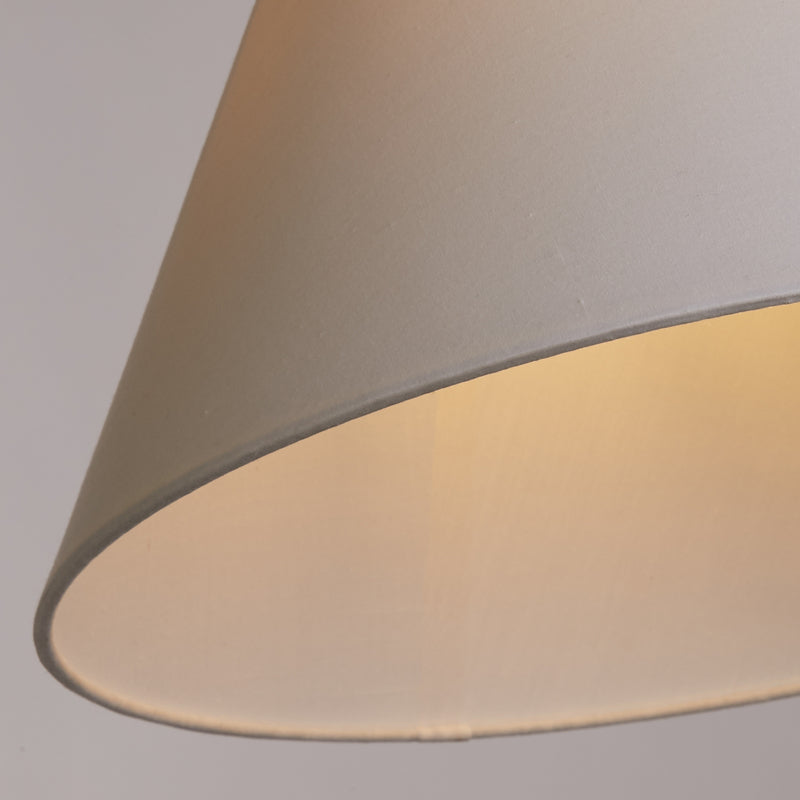 Searchlight Hängeleuchte Lyta LED Pendelleuchte dimmbar Textil weiß Ø38cm 80cm - 5053423272313