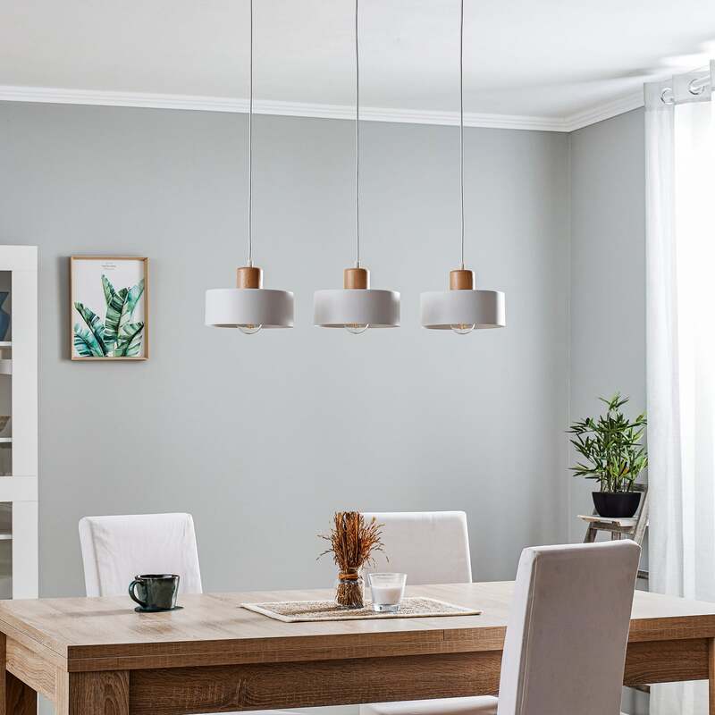 EMIBIG LIGHTING Pendelleuchte Tako Hängeleuchte Hängelampe E27 dreiflammig weiß - 5901738919877