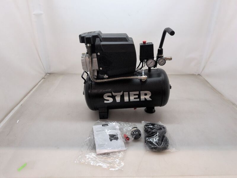 STIER Kompressor Druckluft Kompressor LKT 240-8 110l/min 8bar 24l 1,1kW 21kg - 4260439004147