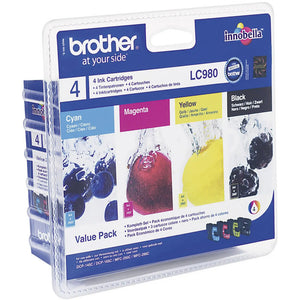 B-Ware Brother Druckerpatrone LC-980 Original Kombi-Pack Schwarz Cyan Magenta Gelb