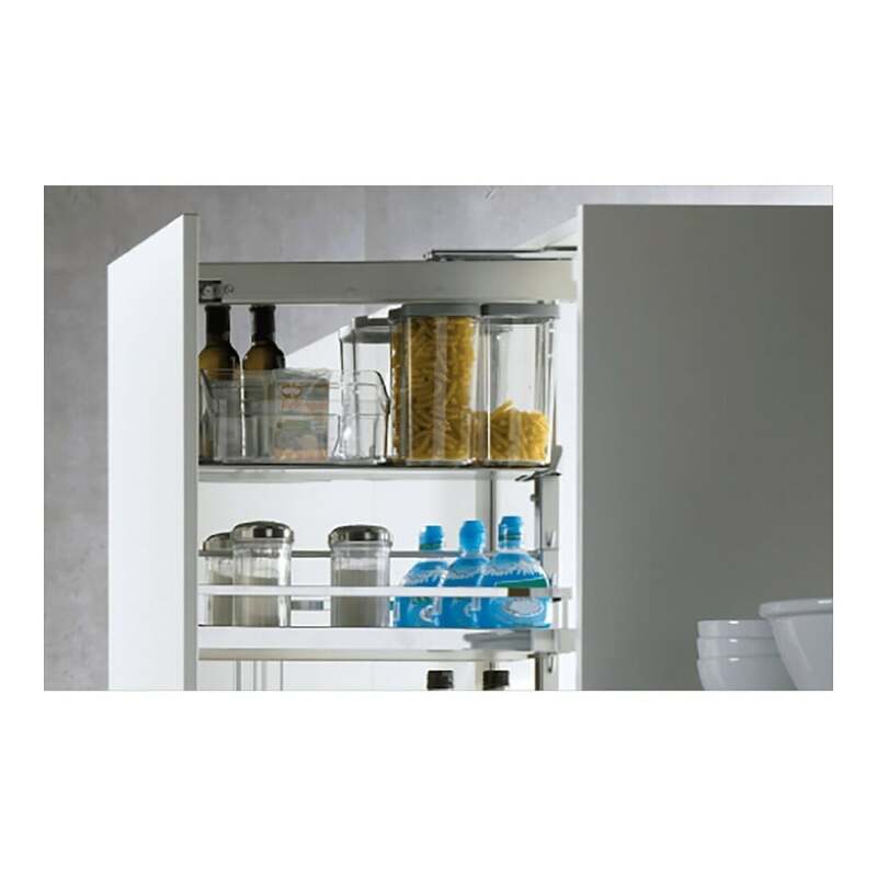 HETTICH Hochschrankauszugrahmen Dispensa 90° 1845-2245mm Stahl silber 6 Tablare - 4023149178658