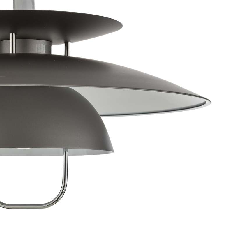 Lindby Hängelampe Hängeleuchte Nadija LED Pendelleuchte dimmbar grau 43cm - 4251096525465