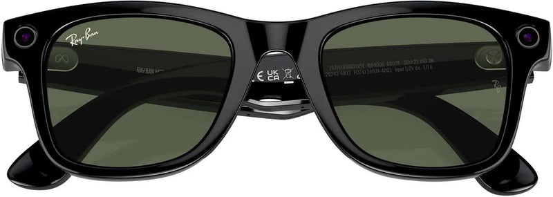 Ray-Ban Meta Wayfarer Smart-Brille Schwarz G15-Gläser KI-Brille Bluetooth 50mm - 8056597988377