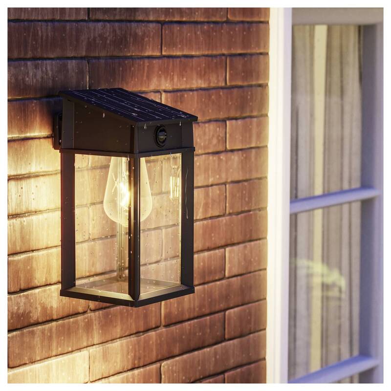 Philips Solar-Außenwandleuchte Geri mit Bewegungsmelder LED 3.2 W Schwarz - 8720169361829