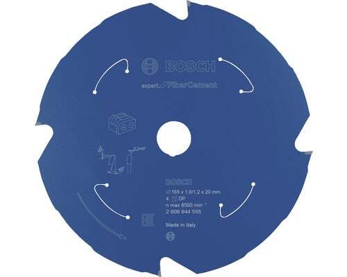 Bosch Kreissägeblatt Handkreissägeblatt Porenbeton 165x20mm 4 Zähne Metall - 3165140957854