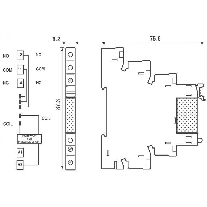 Finder Relaisbaustein 38.51.0.024.5060 Schaltstrom 6A 24V DC/AC IP20 1 Wechsler - 8012823217390