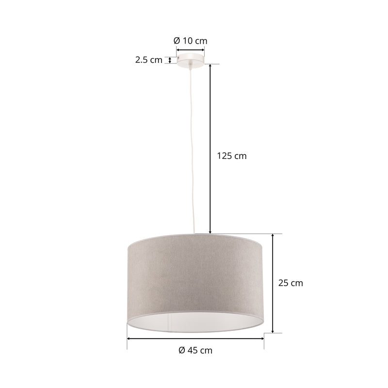 Hängeleuchte Bristol LED Pendelleuchte dimmbar grau weiß matt 25cm Höhe 45cm Ø - 5903689180603