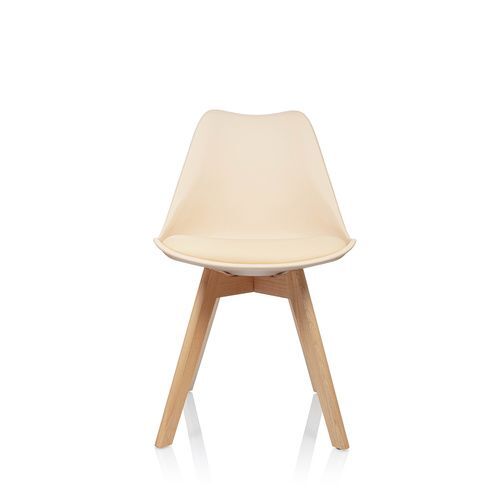 hjh OFFICE Besucherstuhl Schalenstuhl SCANDI Esszimmerstuhl Kunststoff beige 16 - 4064323028697