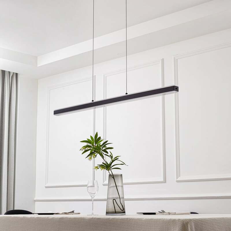 Lucande Hängeleuchte Pendolo LED Pendellampe dimmbar schwarz Aluminium 120cm - 4251911791686