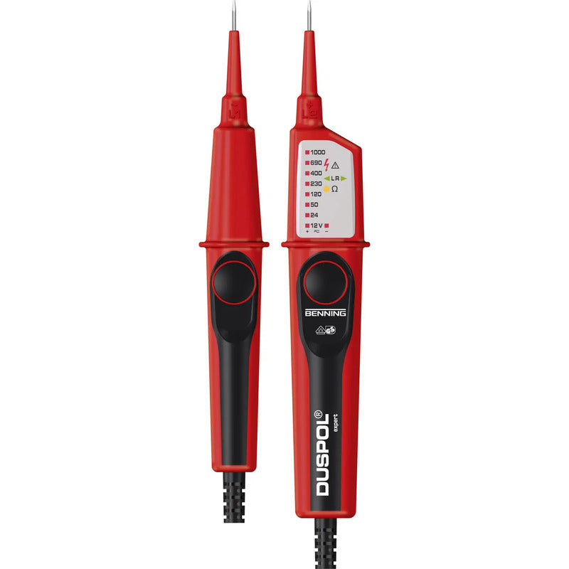 Benning Zweipoliger Spannungsprüfer DUSPOL expert CAT III 1000V IP65 Vibration - 4014651502628