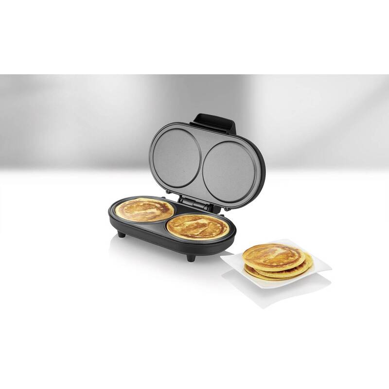 Unold Doppel-Pancake-Maker Schwarz Edelstahl 1000W Antihaftbeschichtung 2-fach - 4011689481659