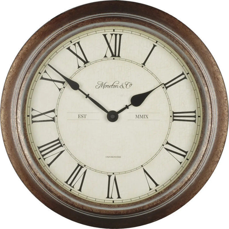 QUARZ-WANDUHR WASSERDICHT 36 cm Holzoptik für Innen und Außen Techno Line - 4029665070063