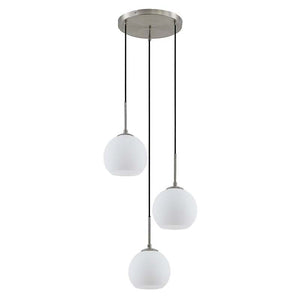 B-Ware Lindby Hängelampe Hängeleuchte Jurian LED Pendelleuchte dimmbar nickel opal