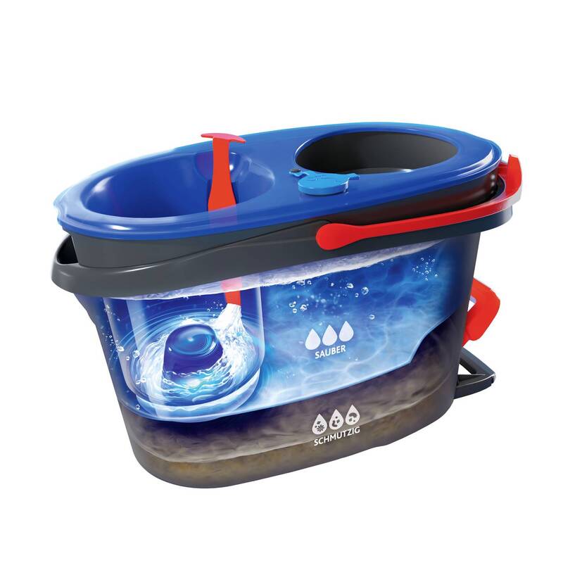Vileda Bodenwischer H2PRO Wischmopp mit Teleskopstiel und Powerschleuder 360° - 4023103254237