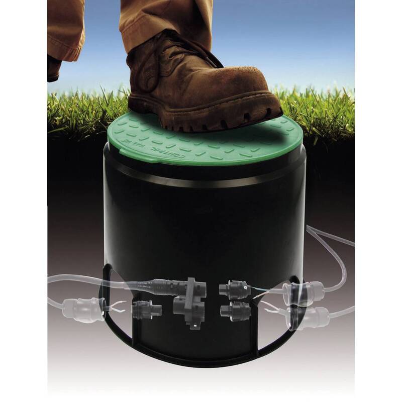 Heitronic Bodeneinbaudose schwarz grün Kabeldose Außenbereich 250x255mm robust - 4002940210354