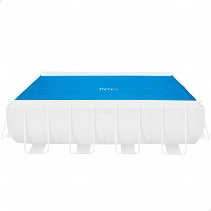 Intex Above Ground Outdoor Solar Pool Cover/Protector Rect 4.8mx2.4m Blue - 6941057422299