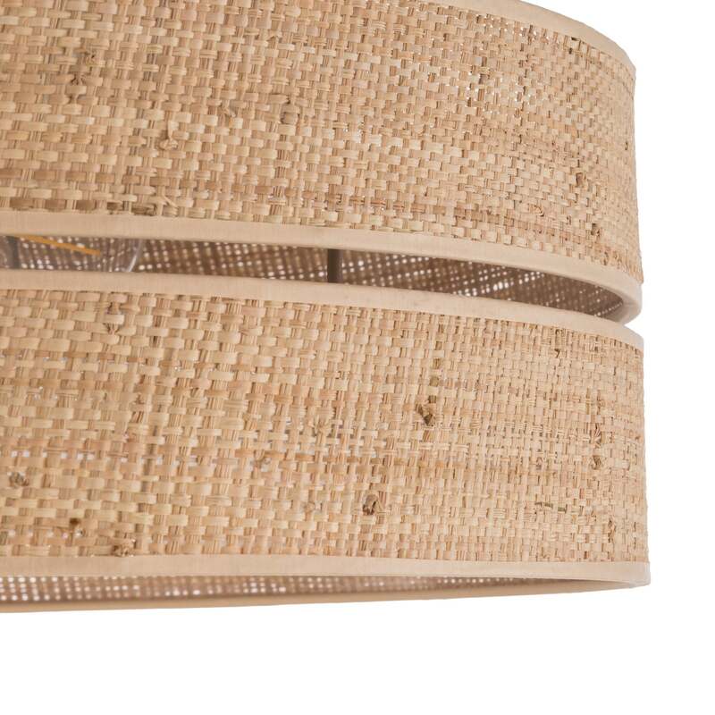 TK-Lighting Deckenleuchte Calma beige LED dimmbar Ø 60cm 4-flammig Bast 230V - 5906135115990