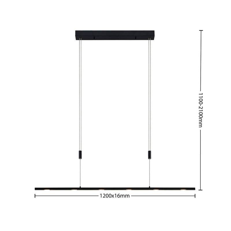 Lucande Stakato LED-Pendelleuchte Hängeleuchte Deckenlampe 6flammig 120cm lang - 4251911718942