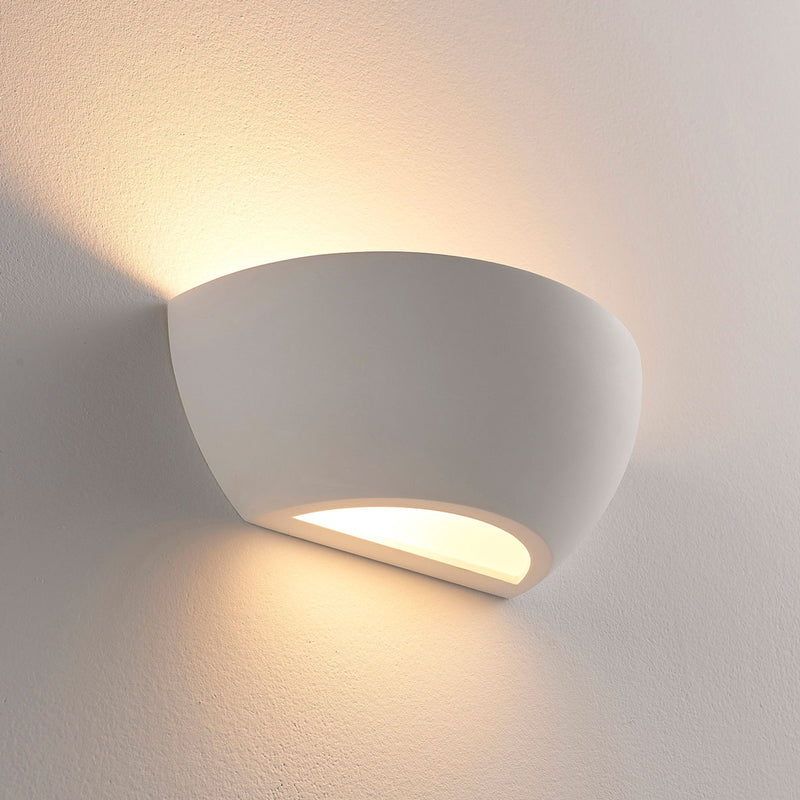 Lindby Wandlampe Wandleuchte Jimmy LED dimmbar Gips weiß 24,5x9,5cm IP20 Lampe - 4251096535624
