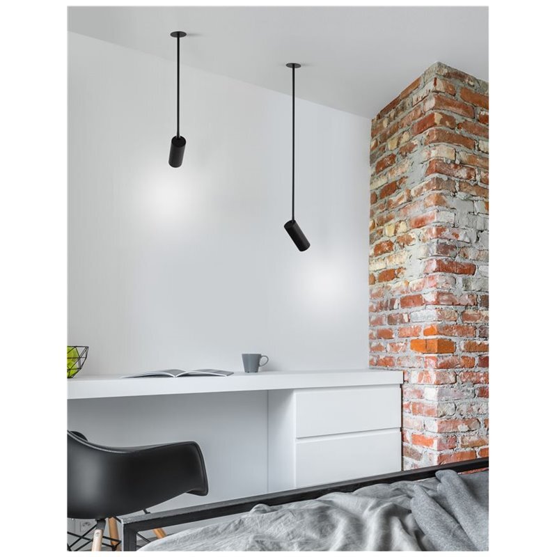 NOVA LUCE Pendelleuchte Hängelampe BRANDO Aluminium Schwarz LED GU10 LED Einbau - 5212017410528