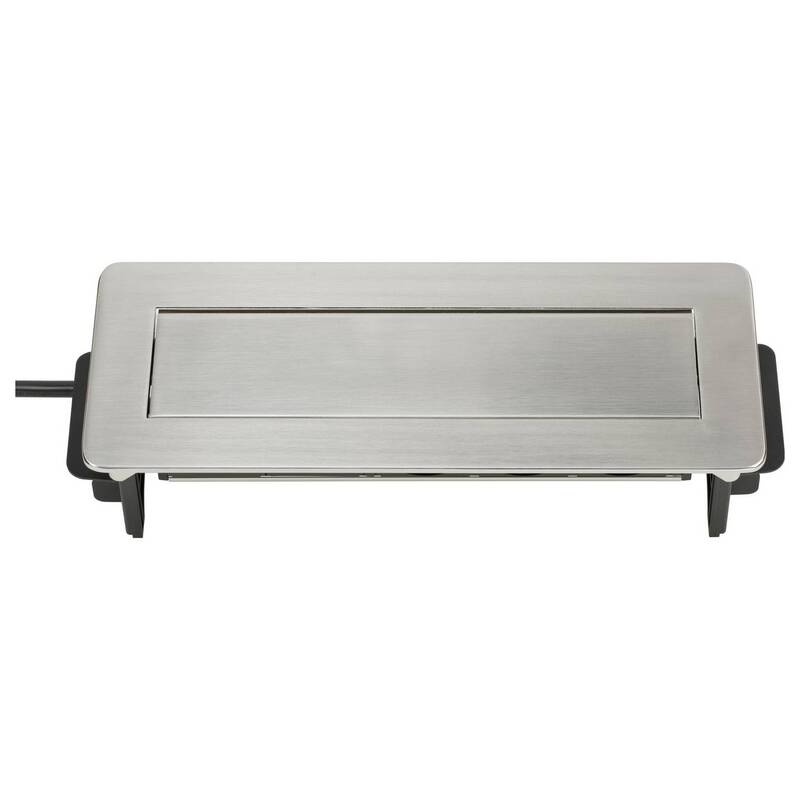 Brennenstuhl Tischsteckdose 3fach Silber Schwarz mit USB 2m Kabel 1396200113 - 4007123656660