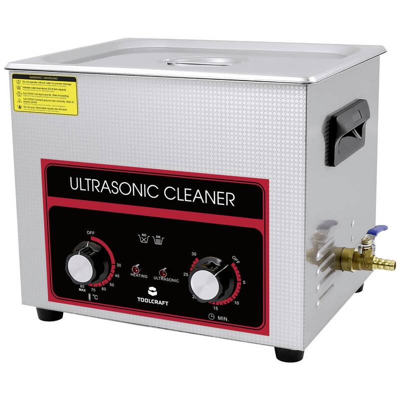 Toolcraft Ultraschallreiniger 10l Werkstatt Schmuck Edelstahl 440W mit Heizung - 4064161294131