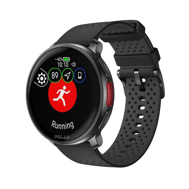 Polar Fitnessuhr Vantage V3 schwarz mit H10 Herzfrequenzsensor und GPS 53h - 0725882064444