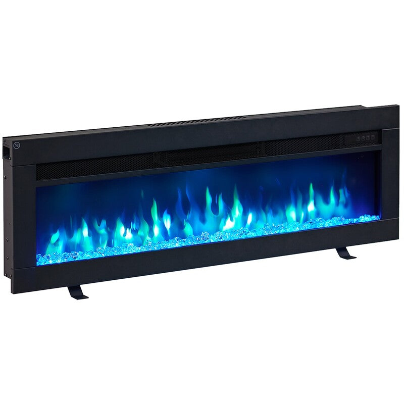BALDERIA Elektrokamin Agnes Heizlüfter Wandheizung 2000W schwarz 102x33cm - 4262354949558