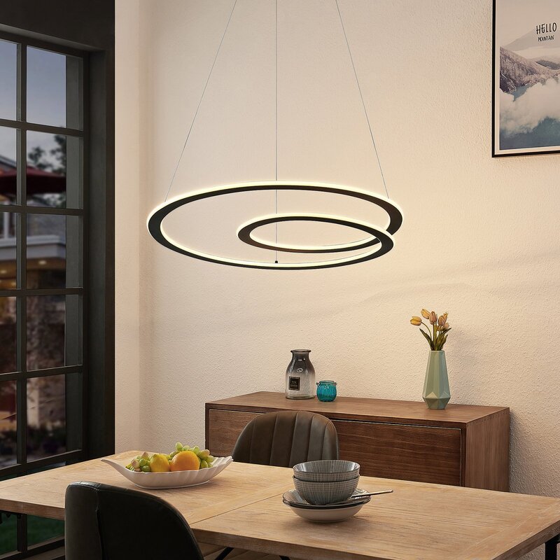 Lindby Hängeleuchte Pendelleuchte LED Lampe mattschwarz Eisen Aluminium Kunststo - 4251096587661