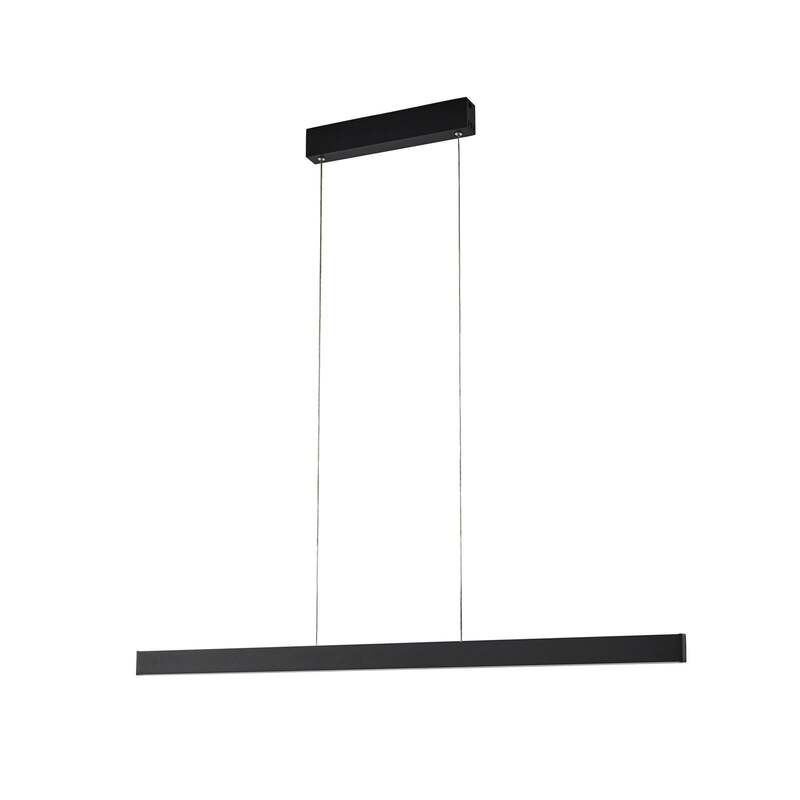 Lucande Hängeleuchte Mylosh LED Pendelleuchte dimmbar schwarz 110x3,5cm CCT Tuya - 4255830900341
