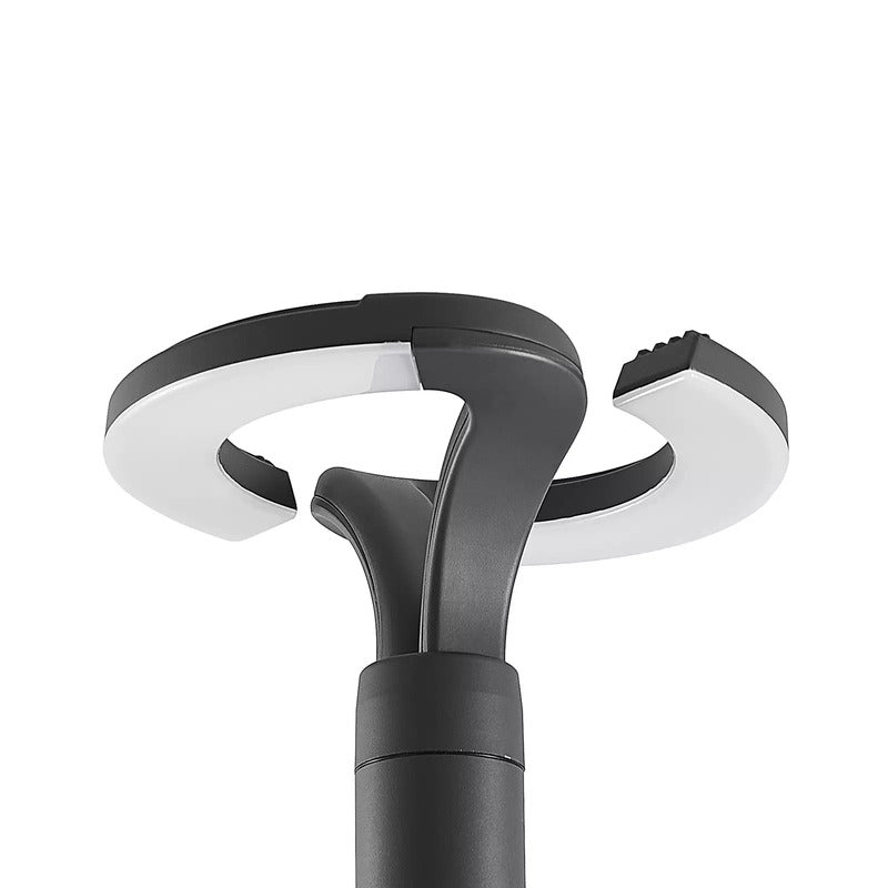 Lindby Außenleuchte Mastleuchte LED Kreis dunkelgrau Aluminium Kunststoff - 4251911734232