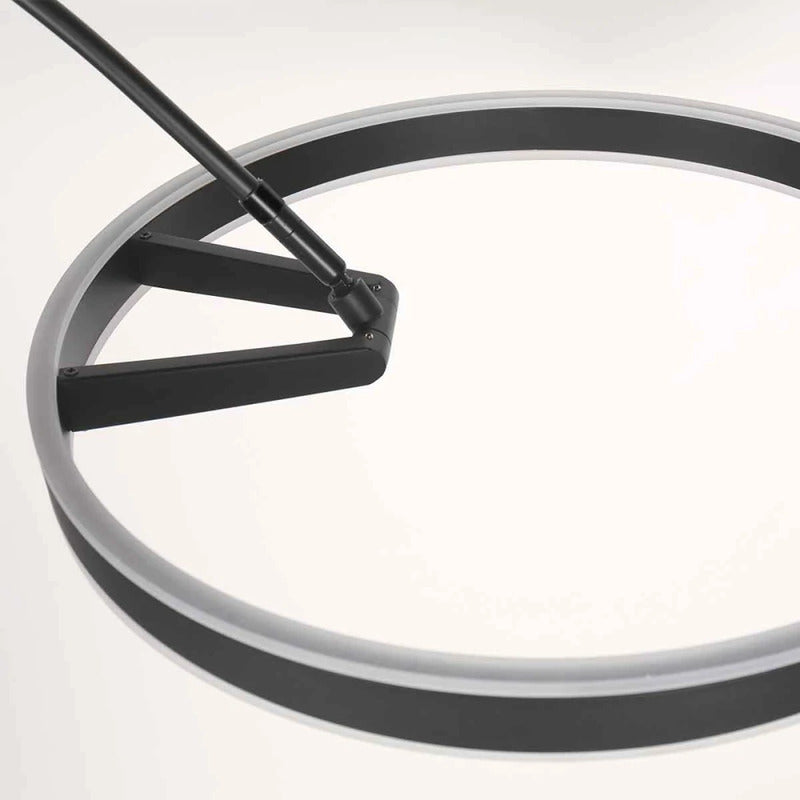 Steinhauer Stehlampe Ringlux moderne Lampe dimmbar schwarz 215cm Höhe 50cm Ø - 8712746176551