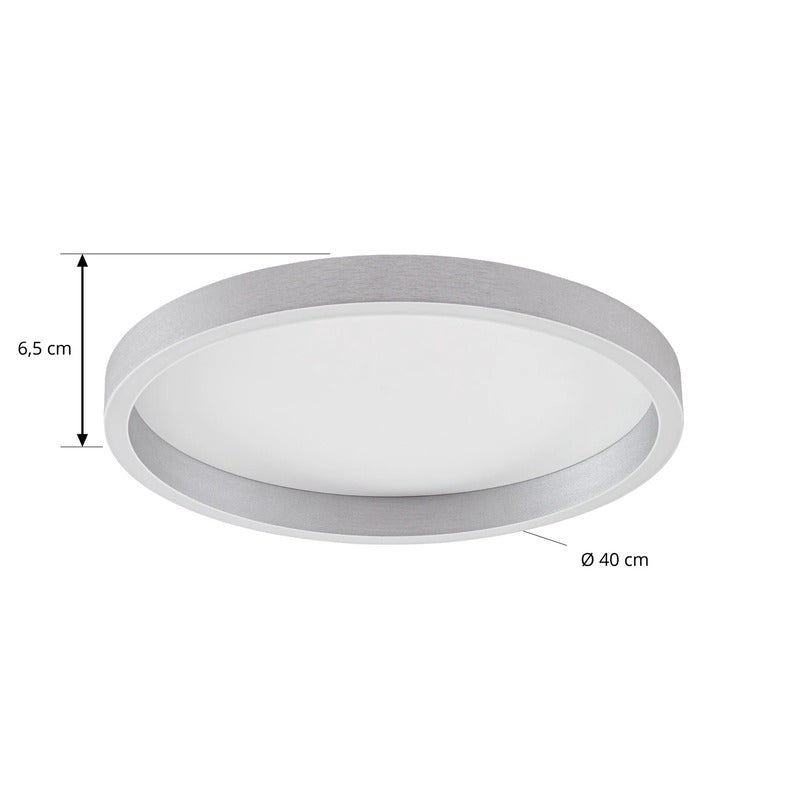 Lucande Deckenleuchte Rotundo LED dimmbar Lampe Leuchte alu Ø40cm 3000K - 4255830912382