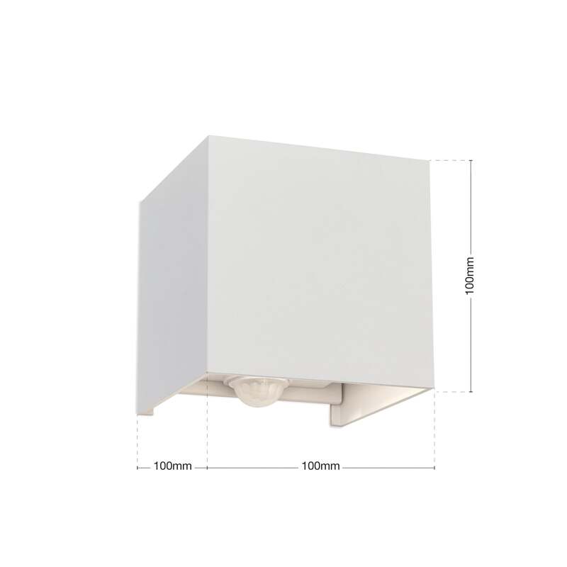 ORION LED-Außenwandleuchte Cube-S weiß mit Bewegungsmelder IP54 700 lm - 9003090277179