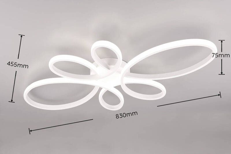 Trio LED-Deckenleuchte Fly weiß matt 4.000 K 83 cm x 45 cm Deckenlampe Lampe - 4017807600858