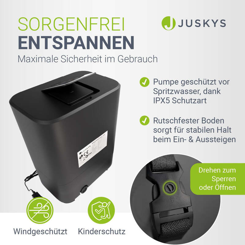 Whirlpool SpaLuxe aufblasbar für 4-6 Personen grau-blau 910l Garten Wellnessoase - 4262437187662