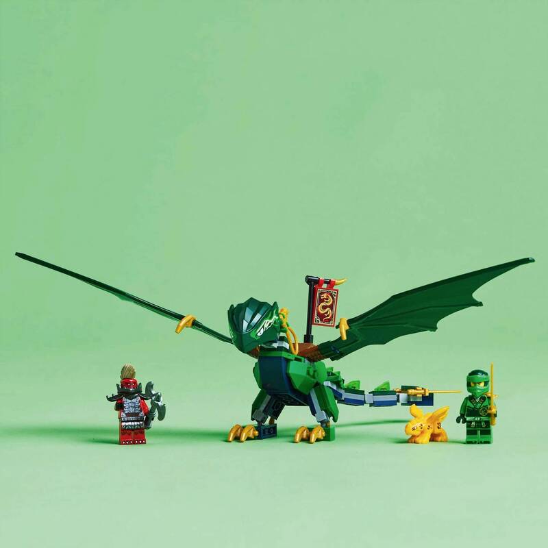 LEGO NINJAGO Lloyds grüner Walddrache Spielset mit 2 Minifiguren und Drachenbaby - 5702017815640