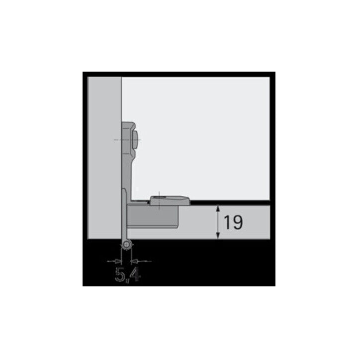Hettich Scharnier Band Selekta Pro 2000 E einliegend vernickelt Spreiz 5 STÜCK - 4023149407802