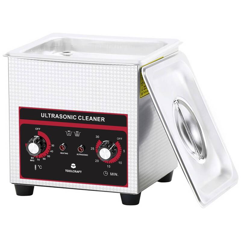 Toolcraft Ultraschallreiniger Schmuck 160W Edelstahl 1.3l mit Heizung Schmuck - 4064161302126