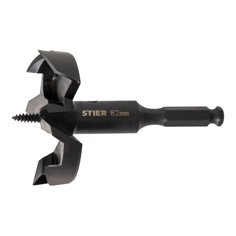 STIER Forstnerbohrer 82 mm selbstzuführend für Kork Hartholz MDF - 4251709636212