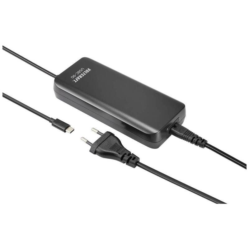 Voltcraft USB Ladegerät USBC-90 90W 5V 20V 4.5A USB Power Delivery 2 Ausgänge - 4064161198934