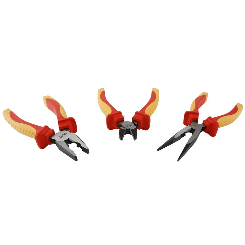 AVIT Zangen-Set Elektriker 3-teilig Kombizange Gripzange Beißzange 1000V - 5013969991253