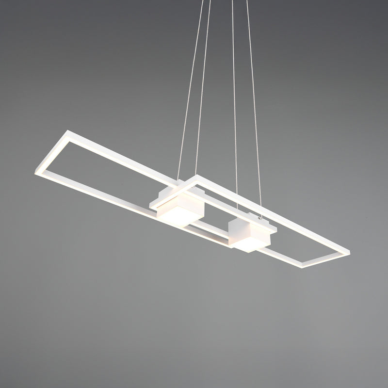TRIO LIGHTING Hängeleuchte Albany LED dimmbar weiß 100x28cm Alu Fernbedienung - 4017807610338